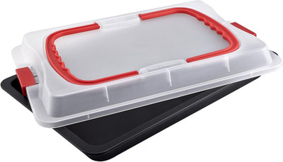 Dr. Oetker Backblech Mit Transporthaube Bake & Go   3In1: Ofenblech Zum Backen,