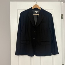 Vintage Pendleton Blazer Women s 16 Black Two Button 100 Virgin Wool Classic