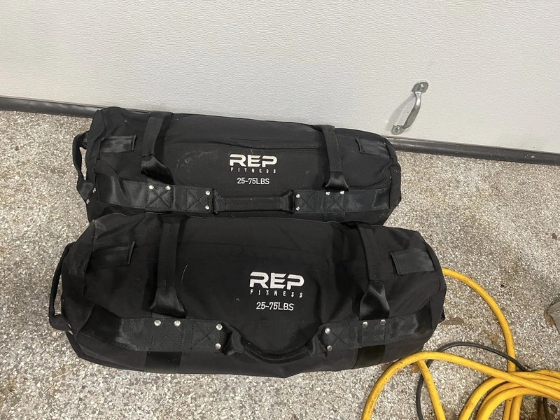 REP Fitness Fitness Sandbags (Pair) 25-75 lbs Medium - Black Weight Training Gym