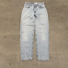 Vintage 90's Levi's 17560 Tapered High Waisted Distressed Denim Jeans Size 9