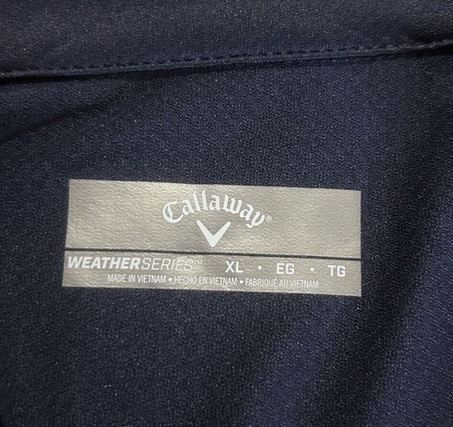 Callaway Men’s Lightweight 1/4 Zip Pullover. Weather Series. Long Sleeve. Navy. - Picture 5 of 13