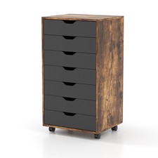 7-Drawer Chest Lateral File Cabinet Tall Dresser Cabinet with Drawers