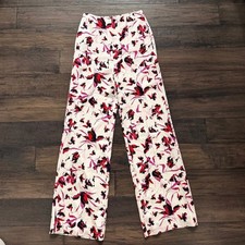 DIANE VON FURSTENBERG Beautiful Abstract Floral Pants Sz 2 NWT 398