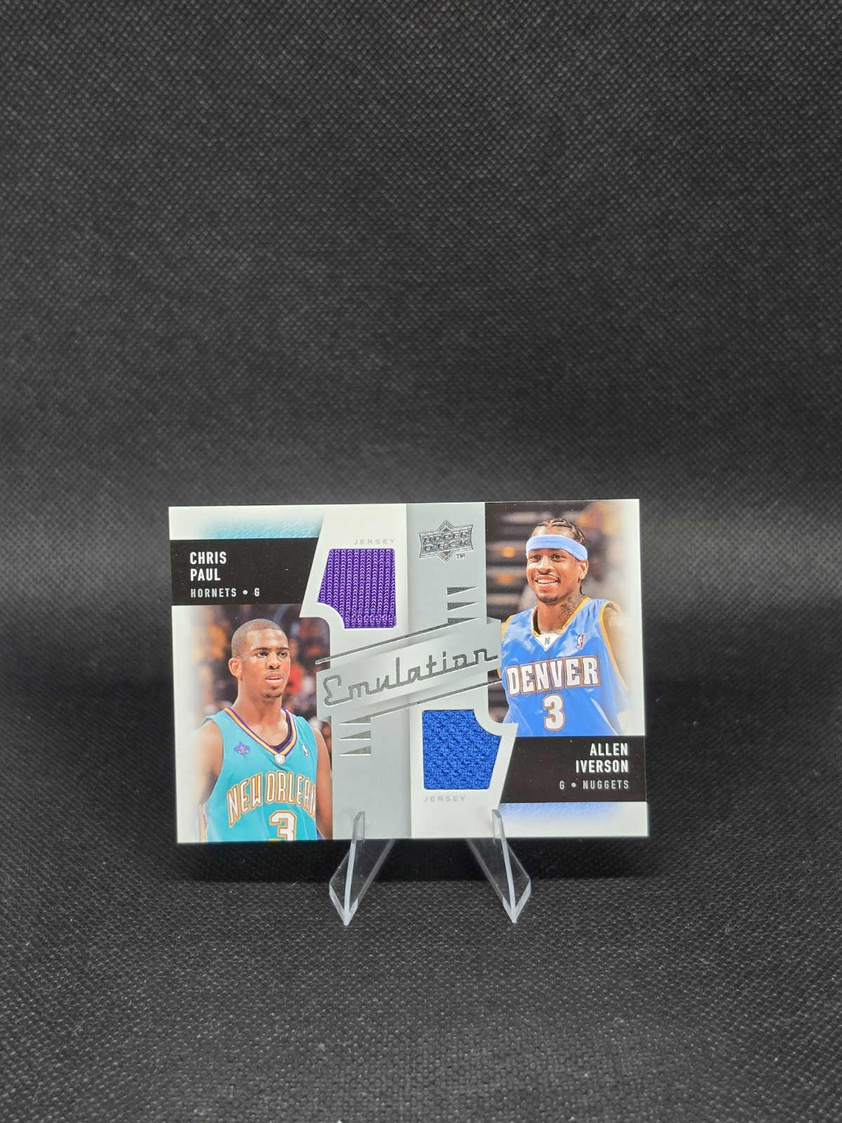 Allen Iverson, Chris Paul 2008-09 Upper Deck #E-IP - Dual Memorabilia Game Worn 