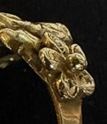Goddess, Figural Nymph Mythical Vintage Handmade 14K Yellow Gold Ring w/Diamond — photo 10