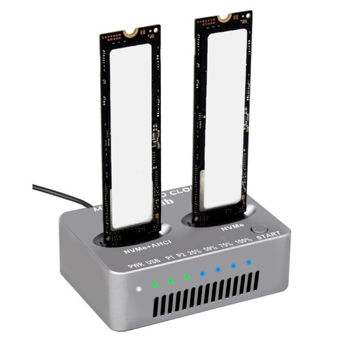 M.2 NVME Duplicator Double Bay Clone M.2 NVME Docking Station USB3.2 20G M.2 - Afbeelding 7 van 8