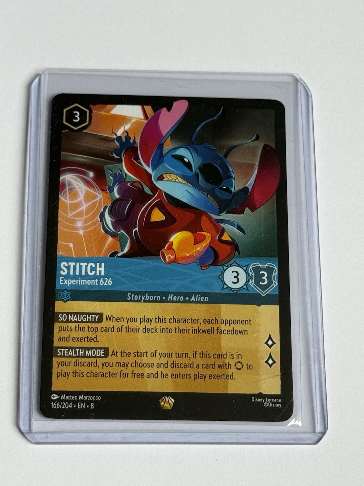 Stitch Experiment 626 166 Disney Lorcana Reign Jafar 2025 Legendary Mint 9.0 +