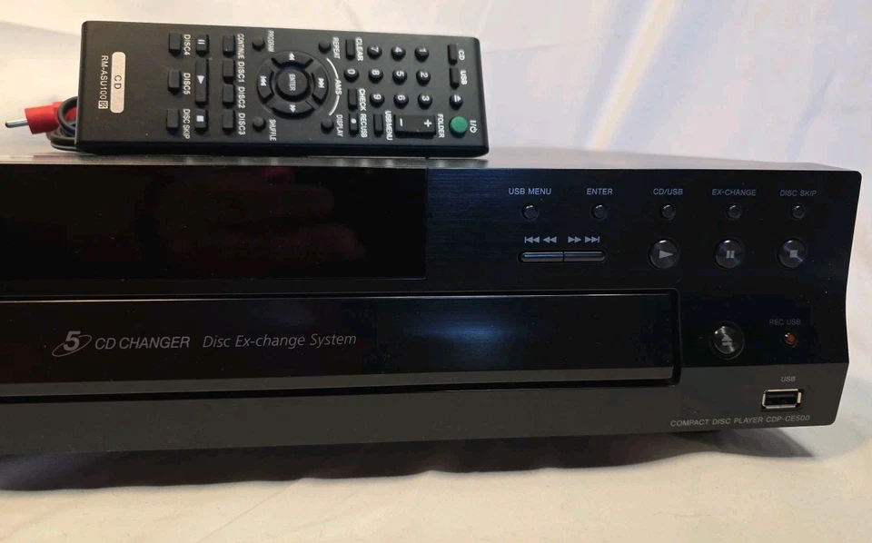 Sony CDP-CE500 5 Disc Changer USB Recorder CD Player Tested With Remote - Image 3 of 4