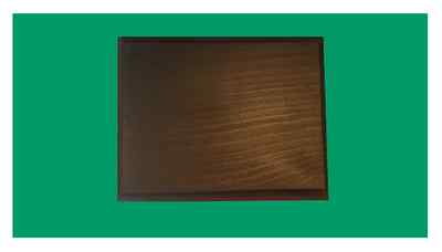Rectangle    5 X  6  Walnut Stained Pine Plaque  with Wall hanger