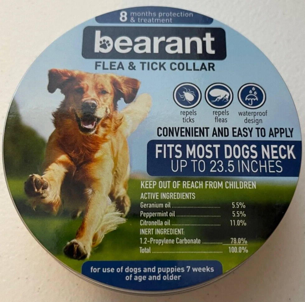 8-Month Flea u0026amp; Tick Collar for Neck up to 23.5 in For Dogs or Puppies 7  weeks up | eBay
