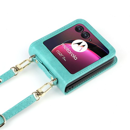 For Motorola Razr/Razr+ 2025 Slim PU Leather Card Holder Crossbody Wallet Case - Picture 30 of 52