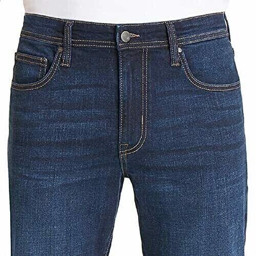 Pantalones cómodos GH Bass&Co para hombre calce recto 5 bolsillos azul lavado oscuro 32x30 - Imagen 4 de 4