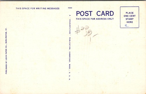 Colchester Vermont VT Fort Ethan Allen Officer's Row Houses 1930s Postcard - Picture 2 of 2