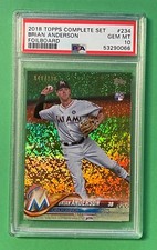 2018 TOPPS COMPLETE SET BRIAN ANDERSON FOILBOARD PARALLEL RC PSA 10 48/190 #234