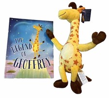 BRAND NEW Toys R Us-The Legend Of Geoffrey Book Plush Giraffe Limited Rare Tags