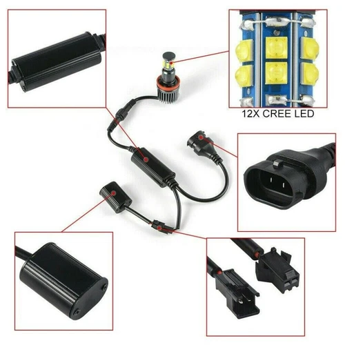 2x H8 Angel Eyes Ringe Standlicht Für BMW E81 E82 E88 E90 E91 E92 E60 E63 E70 - Bild 4 von 13