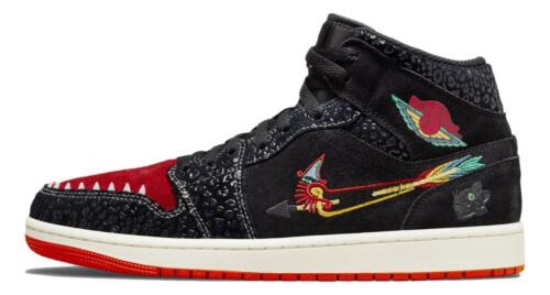 Air Jordan 1 Mid SE Men's Size 13 Black/Chile Red-SA DN4904-001 Fast Shipping - Picture 3 of 6