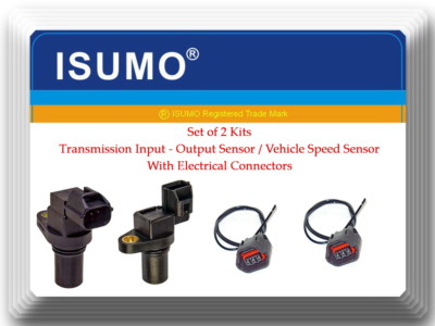 (Set 2) Trans Input & Output Speed Sensor W/ Connectors Fits:Hyundai ...