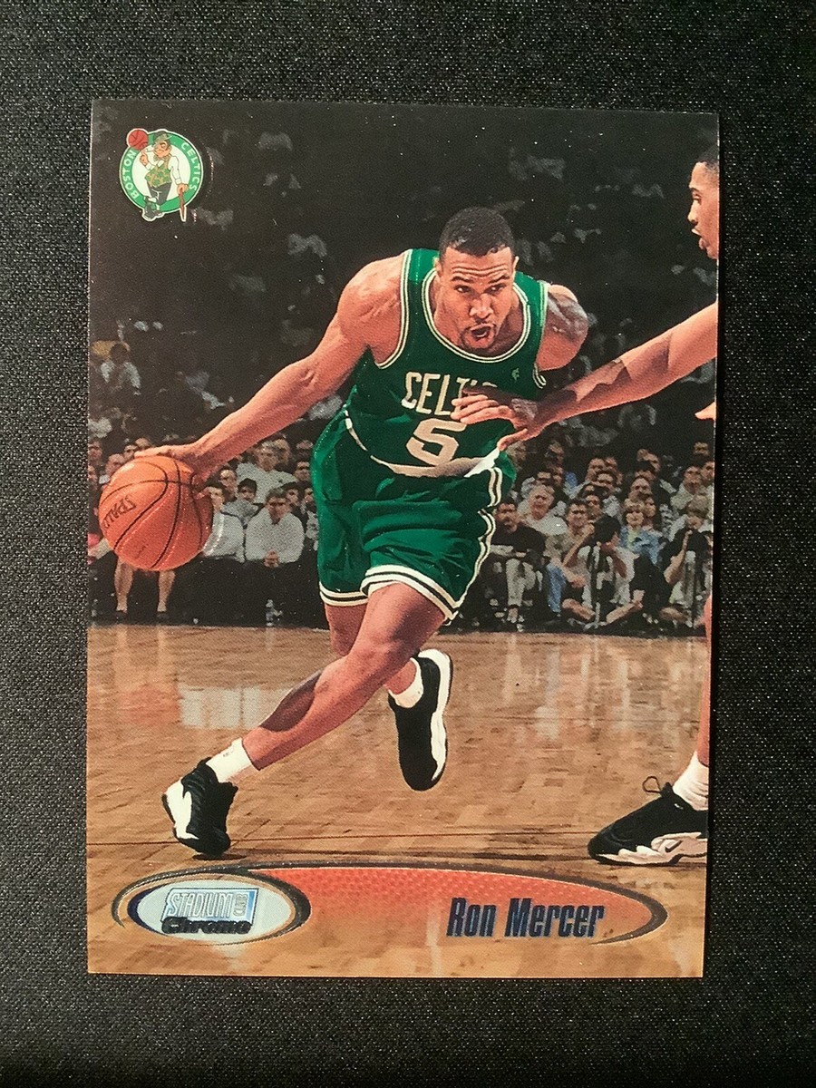 セルティックス、ロン・マーサー、ホーム白サイン入り99年ゲームイシュードジャージ 1998-99 Stadium Club Chrome #SCC16 Ron Mercer Boston Celtics Nets