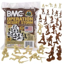 BMC Desert Storm Recast Marx Tim Mee Plastic Army Men Gulf War Soldier Figures