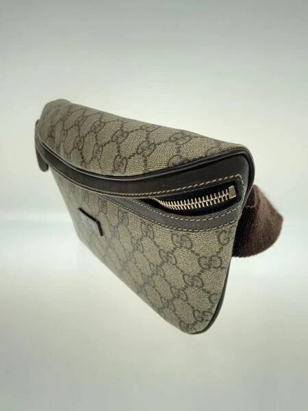 Sac ceinture GUCCI GG Supreme en cuir marron avec sac de rangement femme authentique