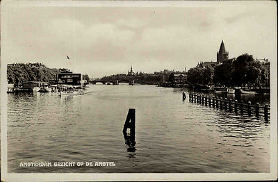 Amsterdam Niederlande Nederland alte AK ~1930/40 Gezicht op de Amstel ungelaufen