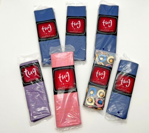 Lot of SEVEN - Stretch Book Covers - Tug/Foray/Office Depot - Blue, Purple, - Picture 1 of 4