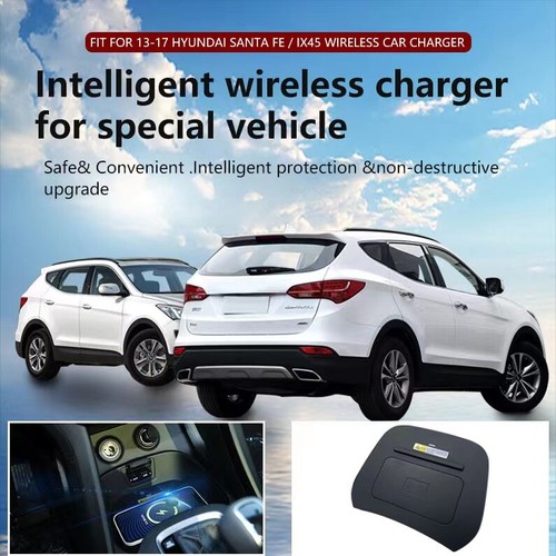 Car Wireless Charger Phone Pad Fast Charging For Hyundai Santa Fe 2013-2017 - Picture 2 of 12