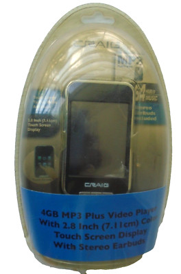 Craig 4GB MP3 Plus Video Player 2.8 in Color Touch Screen Display