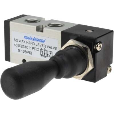 PRO SOURCE 5-Way 3-Position Hand Lever Air Valve: 128 PSI, 3/8'' NPT Inlet/Outlet