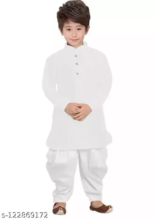 Buy Yellow Kurta With Dori Work Paired With White Dhoti Pants By Fayon Kids