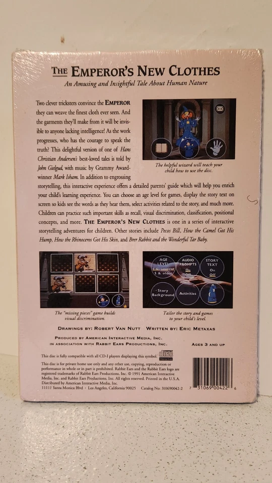 Emperor's New Clothes (Philips CD-i, 1991) CDI - SEALED!! - Image 2 of 4