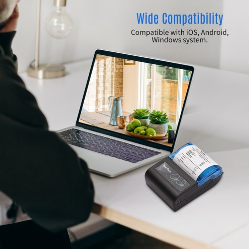 Impresora térmica de recibos portátil Bisofice Mini USB y BT 58 mm inalámbrica POS M0U3 - Imagen 5 de 11
