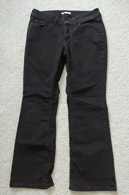 Women's Riders By Lee Jeans Black Mid Rise Bootcut Stretch Denim Size 10P
