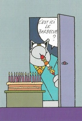 Geluck Le Chat Carte Postale C Est Ici Le Barbecue 15x10 5 Cm Ebay
