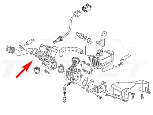 73. EGR valve gasket repair for VW Phaeton Touareg Audi A4 A5 A6 Q5 2.7 3.0 TDI - Picture 4 of 5