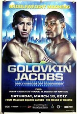 GGG Gennady Golovkin  vs Daniel Jacobs Official Fight Poster Boxing  24 x 36