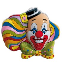 Wand-Deko Clown Wandbild extra bunt 3D ca. 54 cm hoch für Fasching, Karneval