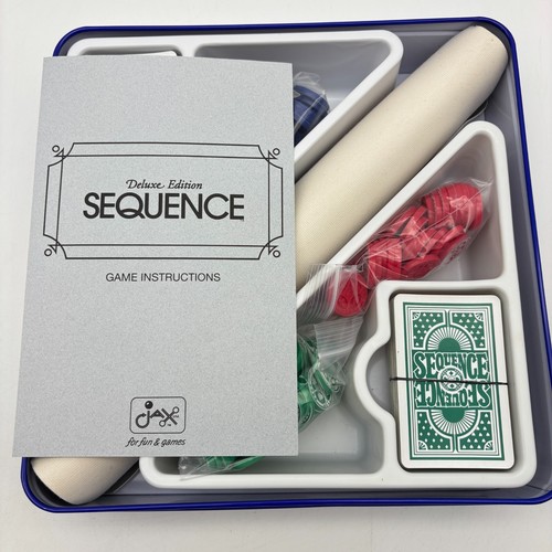 Sequence Deluxe Edition Tin COMPLETE Jax 1995 Cards Strategy Cushioned Mat - Picture 3 of 9
