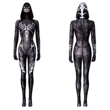 Venom Women Cosplay Costume Jumpsuit With Mask Halloween Adult Outfits Bodysuit