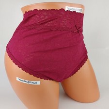 Lane Bryant Cacique Plus 22/24 Cotton High Waist Thong Red Wine Panty Panties