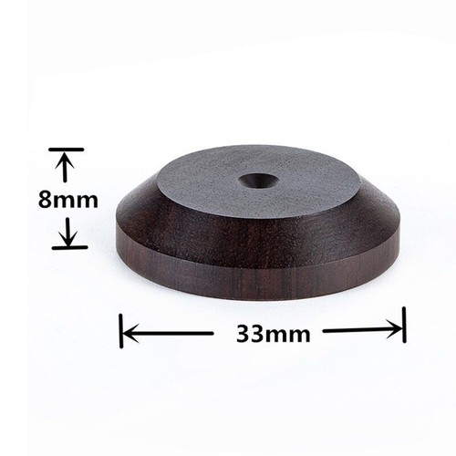 4pcs HIFI Audio Amp Speaker Spike Isolation Ebony Wooden Base Pads Stand Feet - Afbeelding 2 van 3