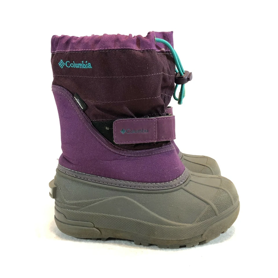 Columbia Powderbug Plus II Botas de Nieve Niñas Talla 12 Gris Púrpura BC1302-502 Foto 3 de 4