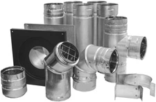 Stove Pipe Kit PelletVent 4 in. Ventilating System Air Insulated Double Wall