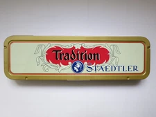 12 STAEDTLER PENCILS: TRADITION HB - MADE IN GERMANY, FACTORY SEALED VINTAGE TIN