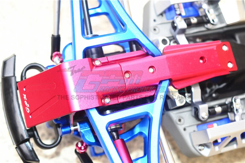 For Traxxas E-Revo 2.0-ALUMINUM FRONT SKID PLATE - 9PC SET - RED - Image 3 of 3