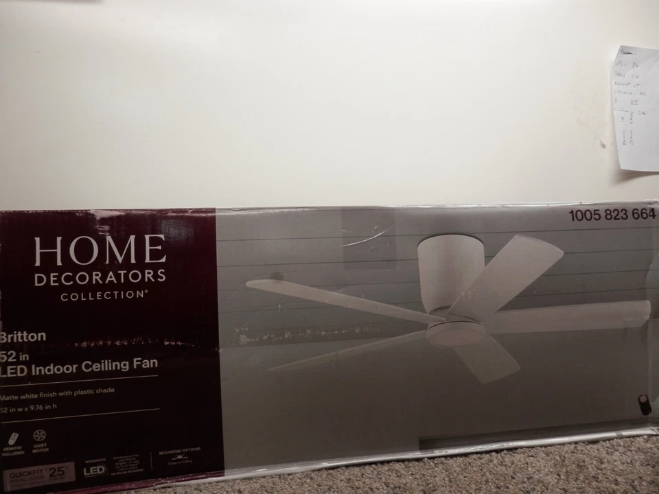 Home Decorators Mercer 52 in. LED Indoor Brushed Nickel Ceiling Fan - Image 2 of 4