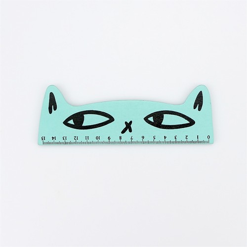 Childrens Rulers Cute Cat Ruler Stationery for Children Novelty Rulers 4 Colours - Picture 7 of 9