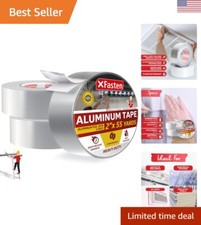 Aluminum Foil Tape for Ductwork 2 Inches x 165 Feet 3-Pack, 495 Feet 3.6mil A...