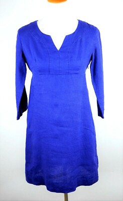 boden blue linen dress Boden Women's Annet Linen Blend Midi Dress in Blue main image 1